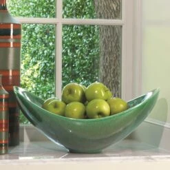 Swoop Bowl-Emerald -Online Home Decor 1.10053
