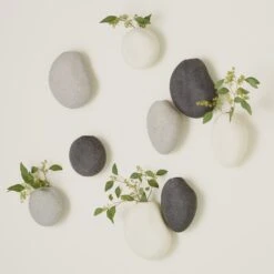 S/3 Pebble Wall Vases