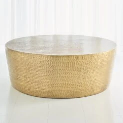 Izmir Hammered Cocktail Tables-Antique Brass -Online Home Decor 26279