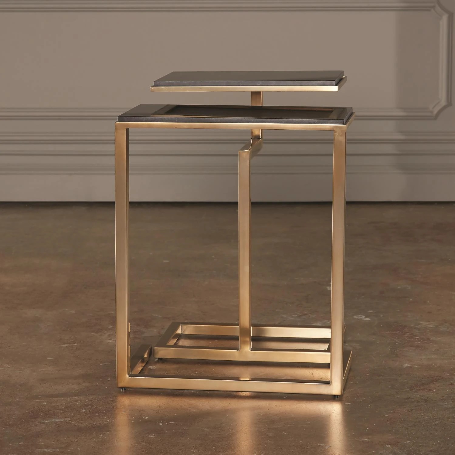 Set Of 2-C Nesting Tables-Brass 9 Set Of 2-C Nesting Tables-Brass - Image 7