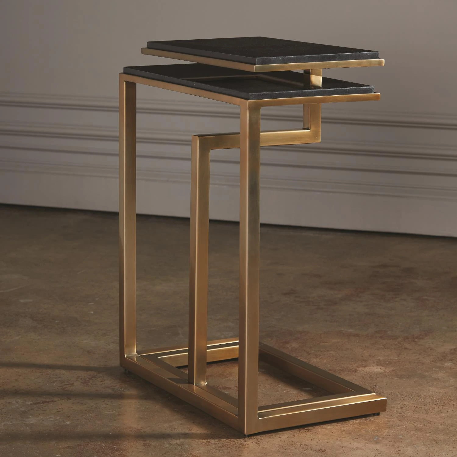 Set Of 2-C Nesting Tables-Brass 8 Set Of 2-C Nesting Tables-Brass - Image 6