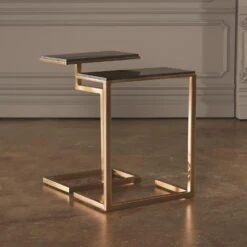 Set Of 2-C Nesting Tables-Brass 22 Set Of 2-C Nesting Tables-Brass -Online Home Decor 26962
