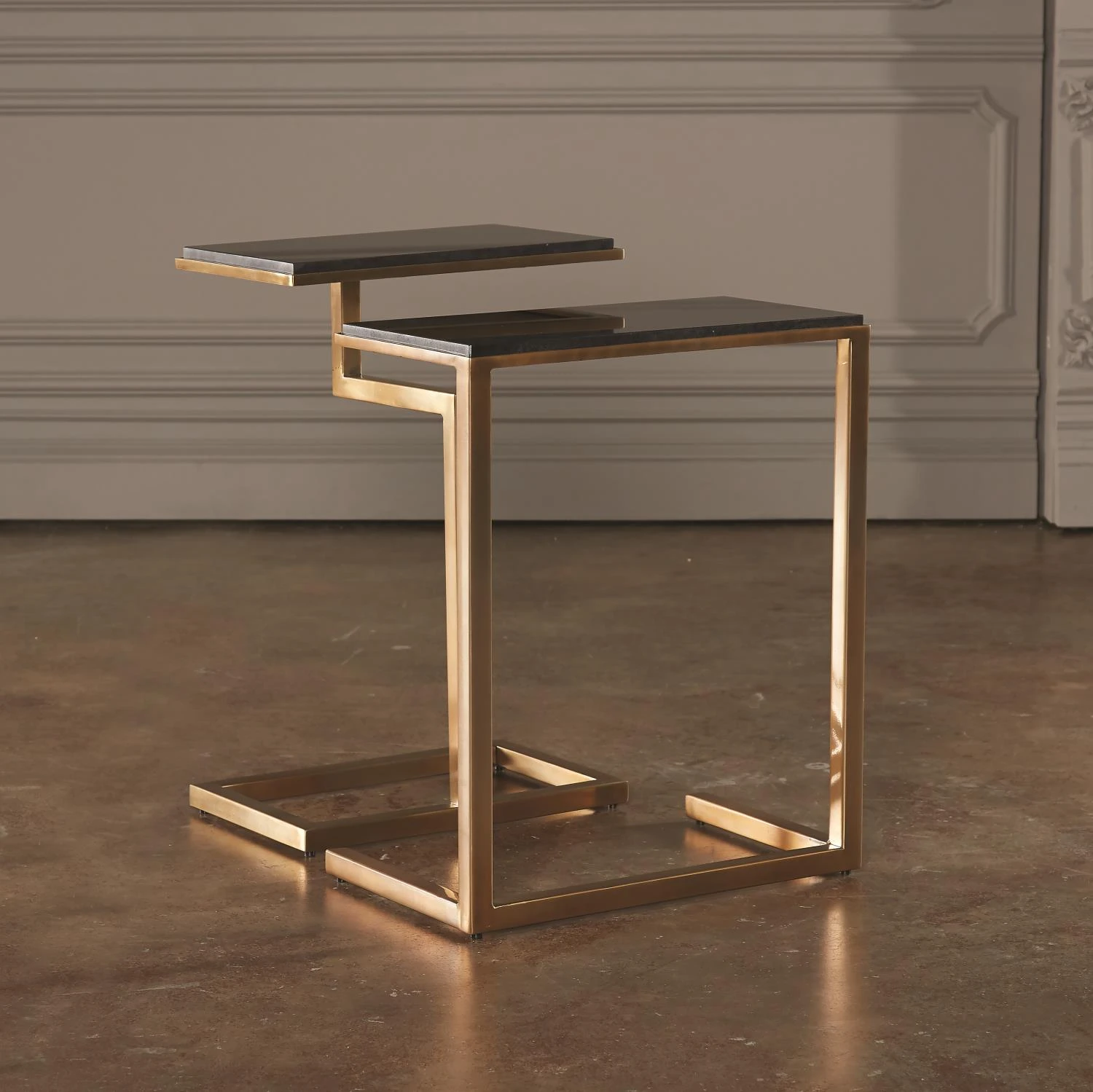 Set Of 2-C Nesting Tables-Brass 10 Set Of 2-C Nesting Tables-Brass - Image 8