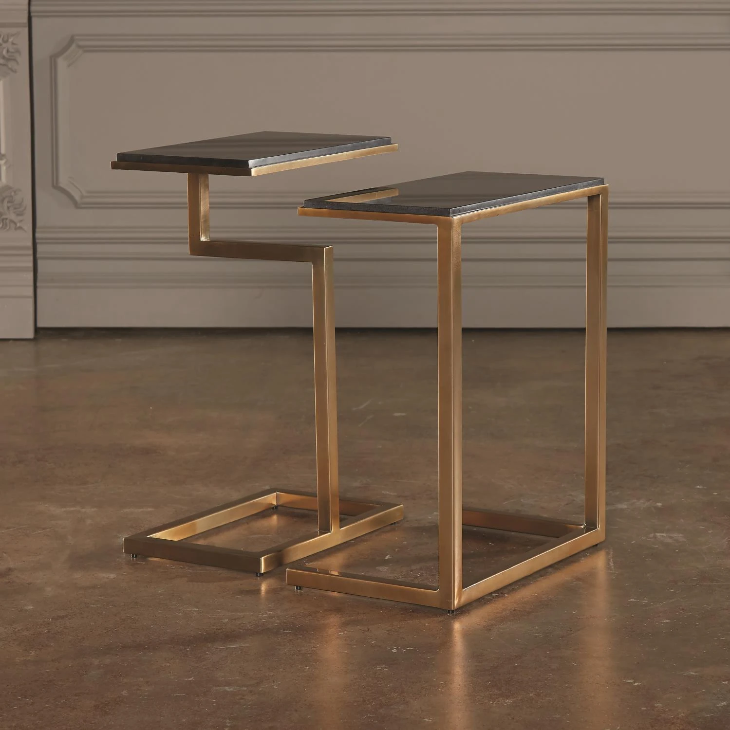 Set Of 2-C Nesting Tables-Brass 14 Set Of 2-C Nesting Tables-Brass - Image 12