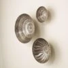 S/3 Sun Etched Wall Bowls - Antique Nickel 1 S/3 Sun Etched Wall Bowls - Antique Nickel -Online Home Decor 27368