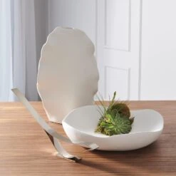 Organic Round Bowls - Matte White -Online Home Decor 28053