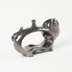 Lion Vase-Metallic -Online Home Decor 28165