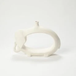 Elephant Vase-Matte White -Online Home Decor 28180