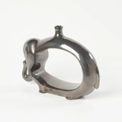 Elephant Vase-Metallic -Online Home Decor 28182