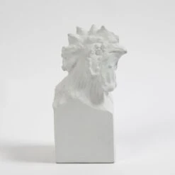 Rooster Head-Matte White -Online Home Decor 29041