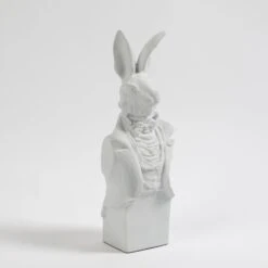 Rabbit In Tux-Matte White -Online Home Decor 29065