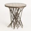 Stix Side Table W/Bronze Glass-Forest Black -Online Home Decor 30041