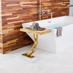 Link Side Table-Gold -Online Home Decor 30089