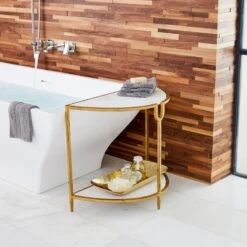 Demilune Side Table-Gold 5 Demilune Side Table-Gold -Online Home Decor 30191