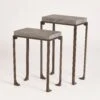 Zen Side Tables W/Flamed Granite-Bronze