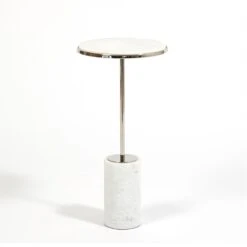 Cored Marble Tables-Nickel -Online Home Decor 32053