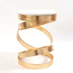 Spiral Table-Gold Leaf -Online Home Decor 32248