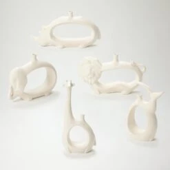 Rhino Vase-Matte White -Online Home Decor 32508