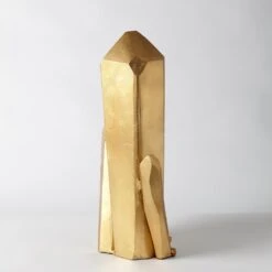 Stone Sculpture-Gold Leaf -Online Home Decor 32622