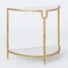Demilune Side Table-Gold 1 Demilune Side Table-Gold -Online Home Decor 34104