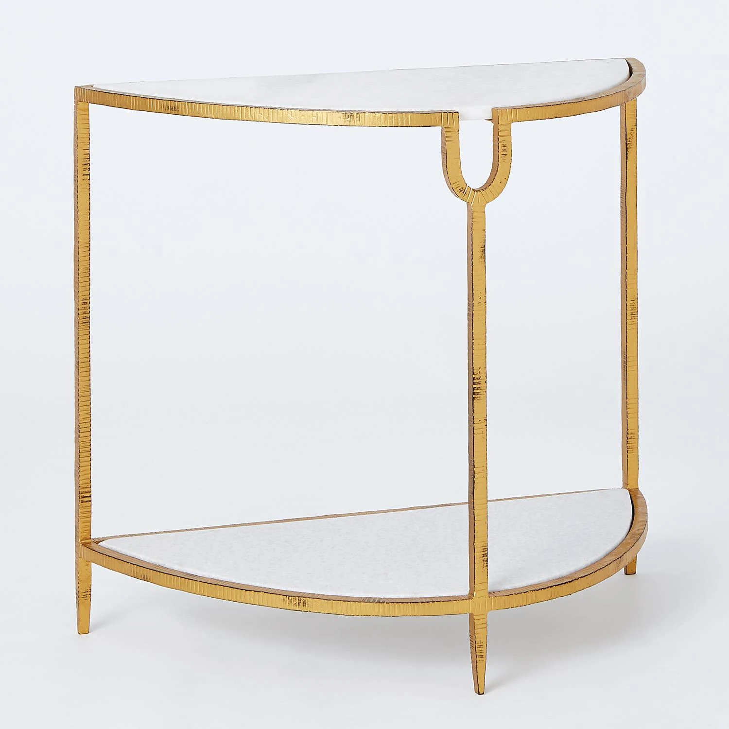 Demilune Side Table-Gold 3 Demilune Side Table-Gold