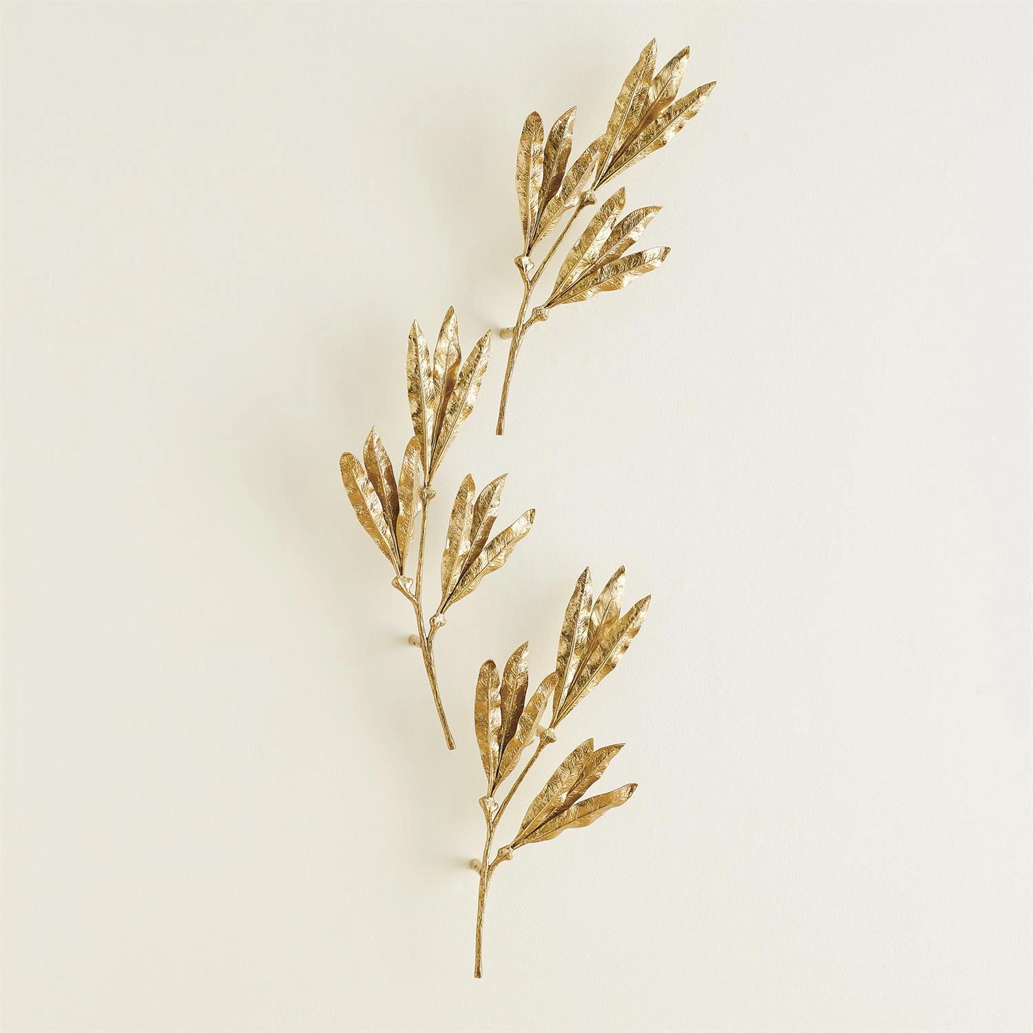 Mango Leaves Wall Decor-Brass 4 Mango Leaves Wall Decor-Brass - Image 2