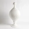 Grande Swirl Jar-Matte White -Online Home Decor 34944