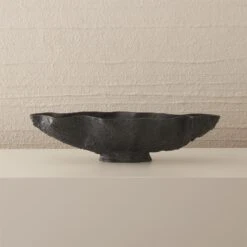 Serpentine Lime Bowl-Matte Black -Online Home Decor 35048
