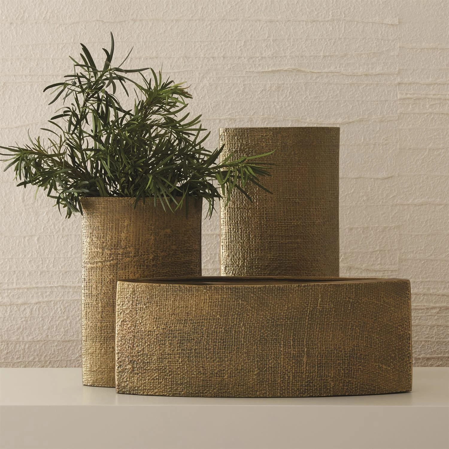Hemp Etched Planter-Brass 5 Hemp Etched Planter-Brass - Image 3