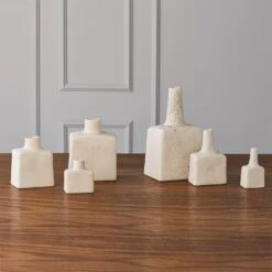 Short Stack Bottles-Reactive Ivory -Online Home Decor 35364