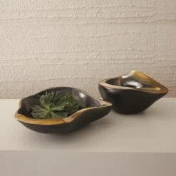 Formation Bowls-Black/Gold -Online Home Decor 35551