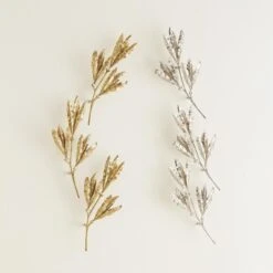 Mango Leaves Wall Decor-Brass 10 Mango Leaves Wall Decor-Brass -Online Home Decor 35638