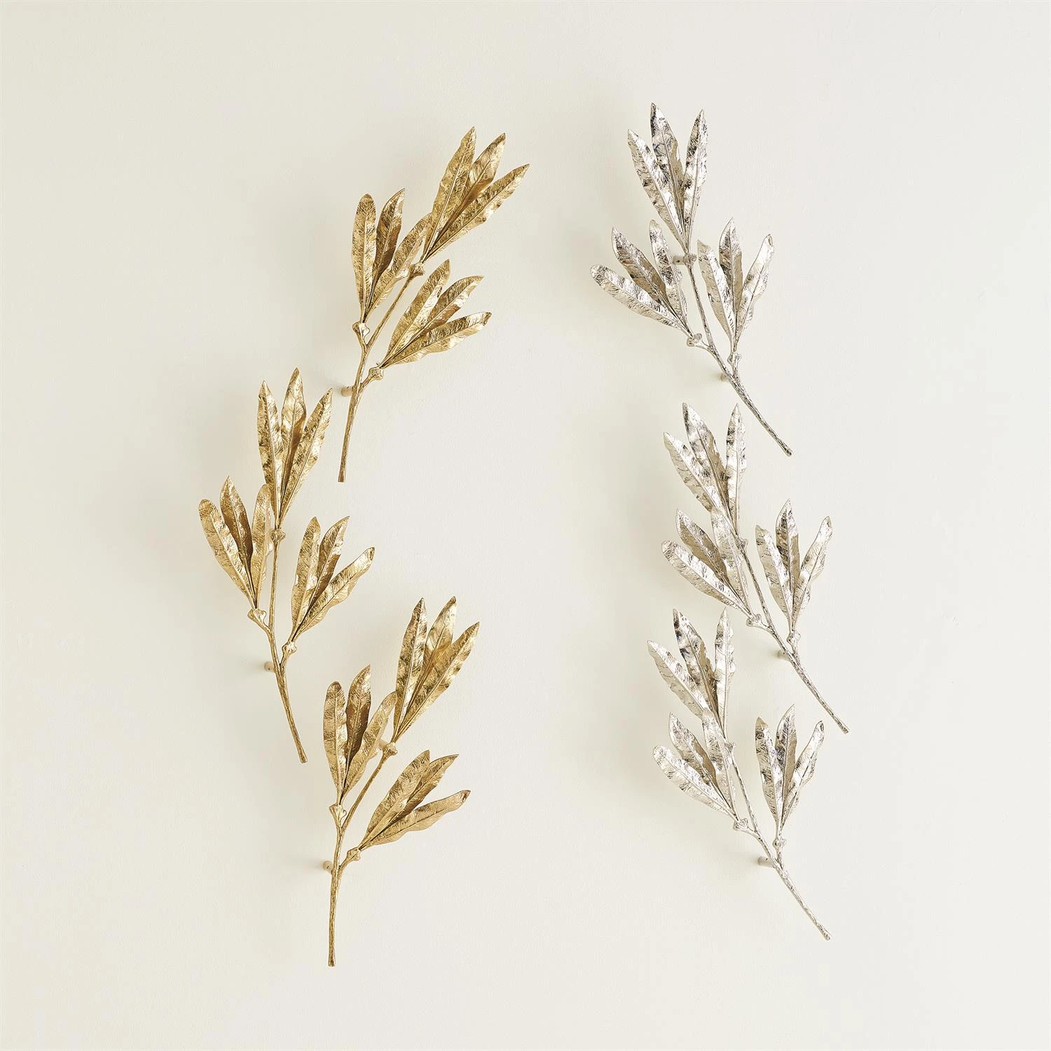 Mango Leaves Wall Decor-Brass 5 Mango Leaves Wall Decor-Brass - Image 3