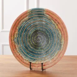 Watercolor Ringed Charger -Online Home Decor 35878