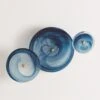 S/3 Crosshatched Wall Discs-Blue Swirl -Online Home Decor 36201