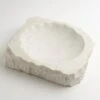 Chiseled Block Bowl-White Marble -Online Home Decor 36348