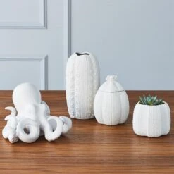 Octopus-White -Online Home Decor 36621