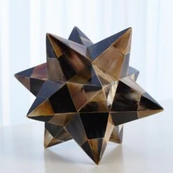 Stellated Dodecahedron-Brown Horn 11 Stellated Dodecahedron-Brown Horn -Online Home Decor 36834