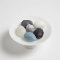 S/6 Assorted Alabaster Eggs -Online Home Decor 38692