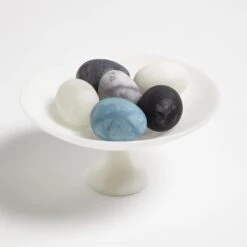 S/6 Assorted Alabaster Eggs -Online Home Decor 38694