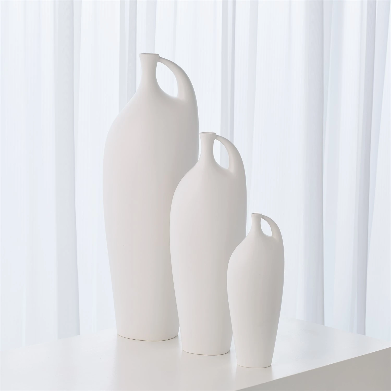 Indentation Vases - Matte White 8 Indentation Vases - Matte White - Image 6