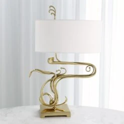 Fete Table Lamp-Brass -Online Home Decor 41562