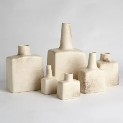 Tall Stack Bottles-Reactive Ivory -Online Home Decor 42070