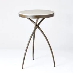 Tri-Pod Tables W/Grey Marble Top -Online Home Decor 42157
