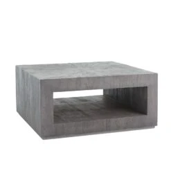 Driftwood Square Coffee Table-Grey -Online Home Decor 42656