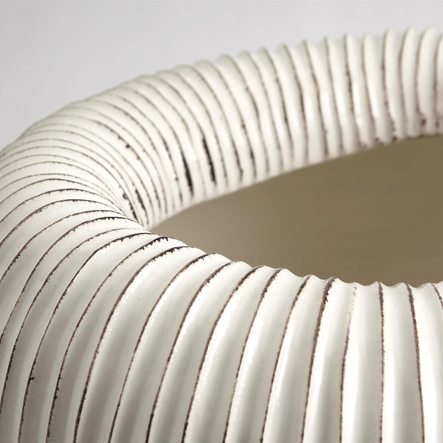 Baleen Vases-Ivory W/Brown Edges 10 Baleen Vases-Ivory W/Brown Edges - Image 8