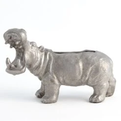 Hippo Planter-Silver