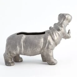 Hippo Planter-Silver -Online Home Decor 45023