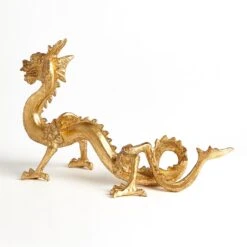 Standing Dragon-Gold Leaf -Online Home Decor 45062