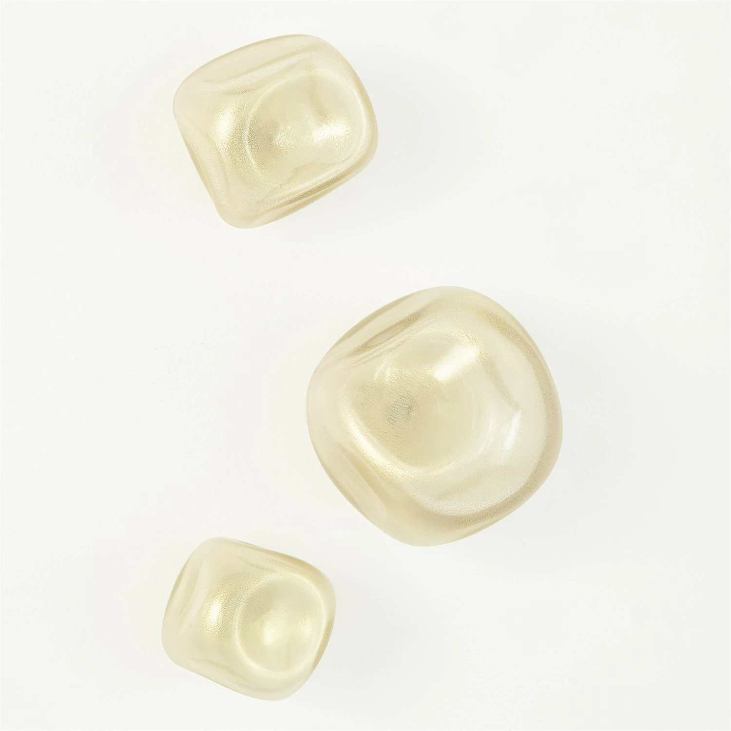 S/3 Wall Rocks-Frosted Gold 2 S/3 Wall Rocks-Frosted Gold